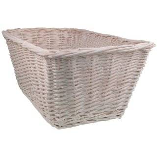   Burlington Baby Large White Willow Basket Set with Liner, Yellow Baby