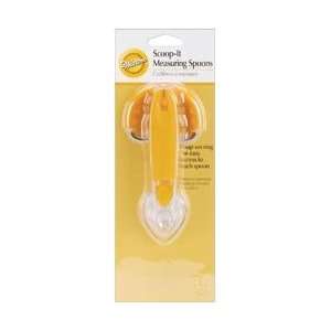  Wilton Scoop It Measuring Spoons Yellow Handle W2103325; 3 