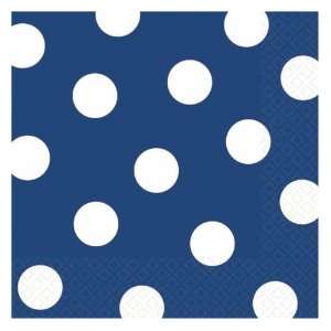  Blue Polka Dot Beverage Napkins (36 count) Toys & Games