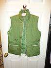   Denver Hayes Quilted Vest Jacket size Large color Light Green