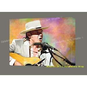  Neil Young ORG Mixed Media Painting W Gallery Wrap Style 