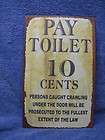   Toilet 10 cents Bathroom FUNNY Tin Metal Sign HUMOROUS Restroom Potty
