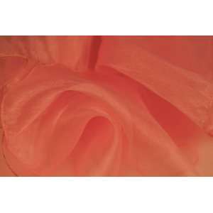  Coral Mirror Organza 100% Polyester 60 Wide Fabric By the 