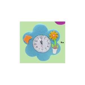  Flower Petals Desk or Wall Clock CM 11503 Blue: Home 