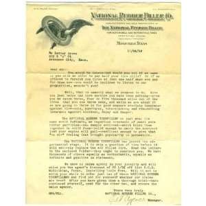  National Rubber Tirefiller Brochures & Letter 1919 