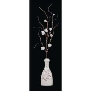   Maagnolia flower branch with micro 20 led lights white: Home & Kitchen