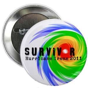  SURVIVOR 2011 Hurricane Irene 2.25 inch Pinback Button 