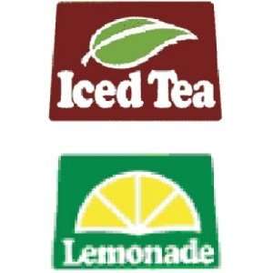 Lemonade and Iced Tea Labels for Beverage Dispensers  