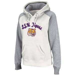  LSU Tigers Ladies Stone Ash Mesa Logo Pullover Hoodie 