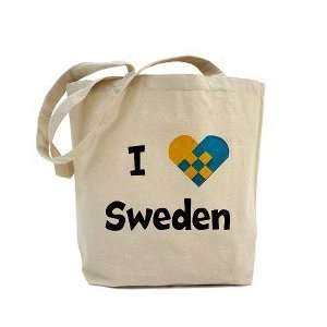  I Love Sweden Canvas Bag: Office Products