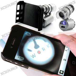  Microscope Camera Lens and LED Light For Apple iPhone 4 4G DC77  