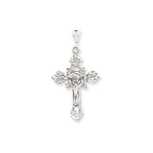  Sterling Silver INRI Crucifix Pendant: Jewelry