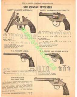 1928 Iver Johnson Revolver Pistol Catalog AD  