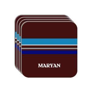 Personal Name Gift   MARYAN Set of 4 Mini Mousepad Coasters (blue 