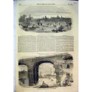 1852 Inundation Birmingham Bridge River Oxford Yachts 