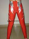Lycra spandex zentai wrestling tights/pants Red/silver S XXL D008