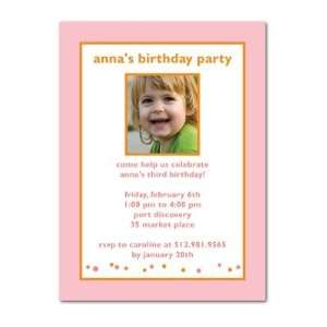 Birthday Party Invitations   Girl Photo Birthday Invitations By Petite 