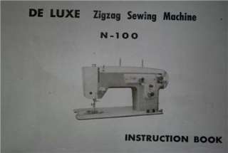 De Luxe N 100 ZigZag Sewing Machine Manual On CD  
