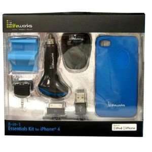  Essentials Kit iPhone 4 Blue Electronics