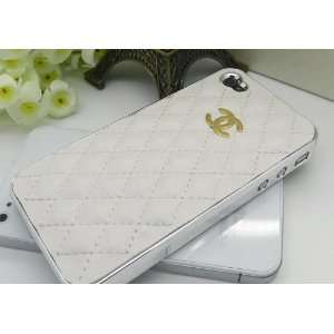   New Limited Edition Chanel White Cream Leather Case for iPhone 4/4G