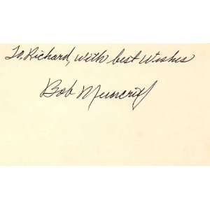   Muncrief Autographed 3x5 Card   New York Yankees
