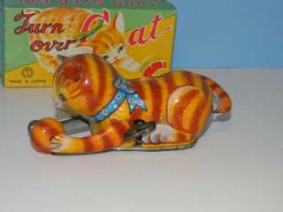 VINTAGE MT JAPAN TURN OVER CAT WINDUP TOY NEW IN BOX! WORKS GREAT 