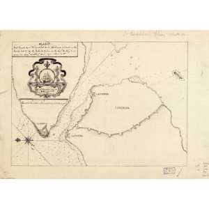  1791 map of Cuba, Havana Bay