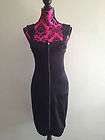 Wayne Cooper Designer Black Front Zip Dress BNWT Size 1 / 8 RRP $799 
