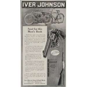  1914 Ad Iver Johnson Motorcycle Bicycle Revolver Gun 