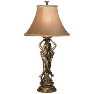  Bronze Maidens Table Lamp