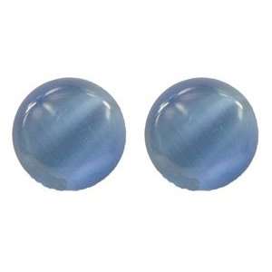    Steel Blue Cat Eye   Magnetic Therapy Earrings (ECE): Jewelry