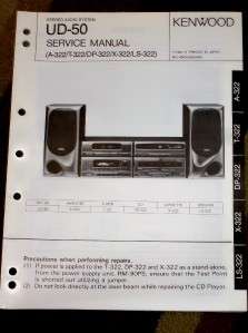 Kenwood UD 50 Stereo Audio System Service/Parts Manual  
