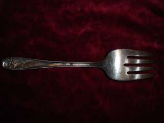 SILVERPLATE COLD MEAT FORK ROGERS BROS DAFFODIL IS  