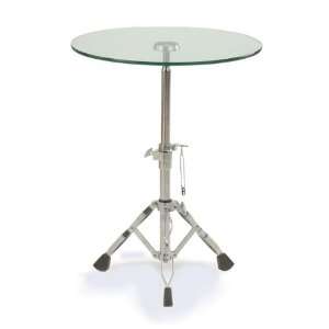    Adesso Jazz Glass Top Adjustable Accent Table