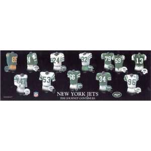 New York Jets 10X30 Plaque   Heritage Jersey Print  Sports 