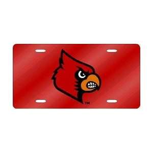  Louisville Cardinals Red Laser Cut License Plate: Sports 