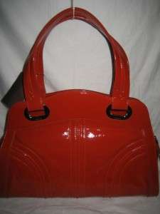 BALLY Large Red Patent Leather Satchel Shoulder Bag Handbag Purse NEW 