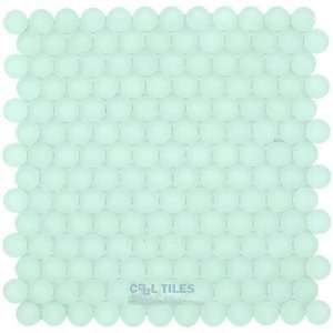  tile   1 frosted circles glass mosaic in snow: Home Improvement