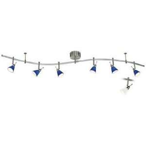   Steel Blue and White Frosted Glass Monorail Kit: Home Improvement