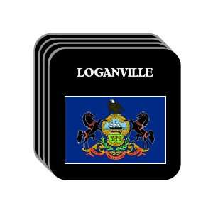 US State Flag   LOGANVILLE, Pennsylvania (PA) Set of 4 Mini Mousepad 
