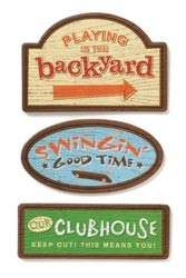Karen Foster Outdoor Signs are chipboard that add a unique element of 