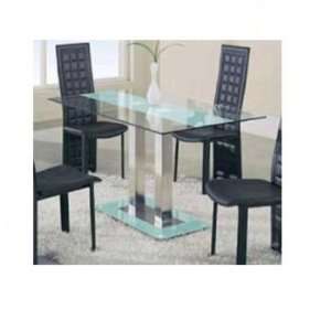  Jord Frosted Glass & Metal Dining Table: Home & Kitchen