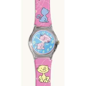   Watch with little cats of Greece with crystals ABS