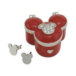   Sterling Silver MICKEY MOUSE Earrings in Limoge box: Everything Else