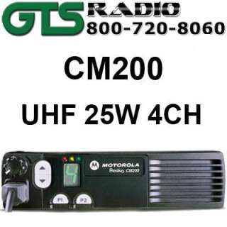 MOTOROLA CM200 UHF 25 WATT 4 CHANNEL CM 200 2WAY RADIO  