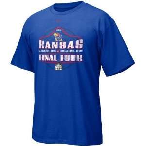  Nike Kansas Jayhawks Royal Blue 2008 Final Four Bound T 