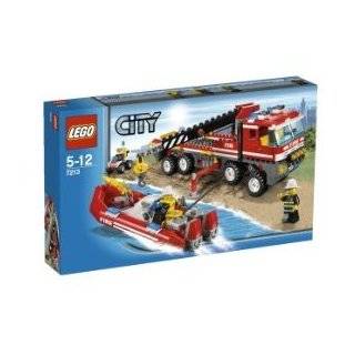  LEGO City Set #7213 OffRoad Fire Truck & Fireboat: Toys 