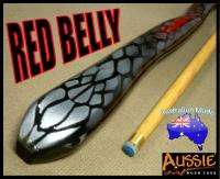 Australian Hardwood Snooker Pool Break Snake Cue  Red Bellied Black 
