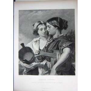    1867 ART JOURNAL SCOTTISH LASSIES YOUNG WOMEN WATER