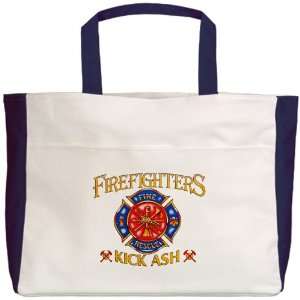   Beach Tote Navy Firefighters Kick Ash   Fire Fighter 
